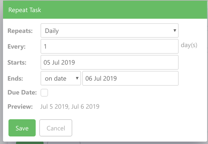 wunderlist repeating tasks